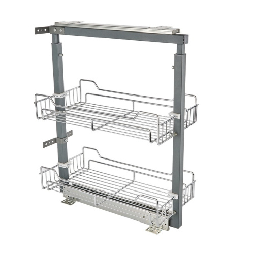 2 Layers Wire Basket Tall Unit