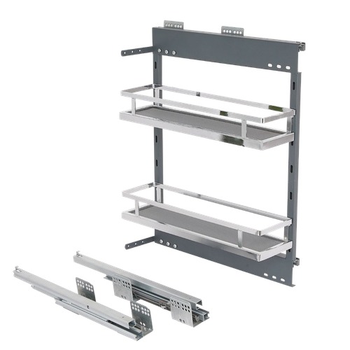 2 Layers MDF Side Pull Out Basket